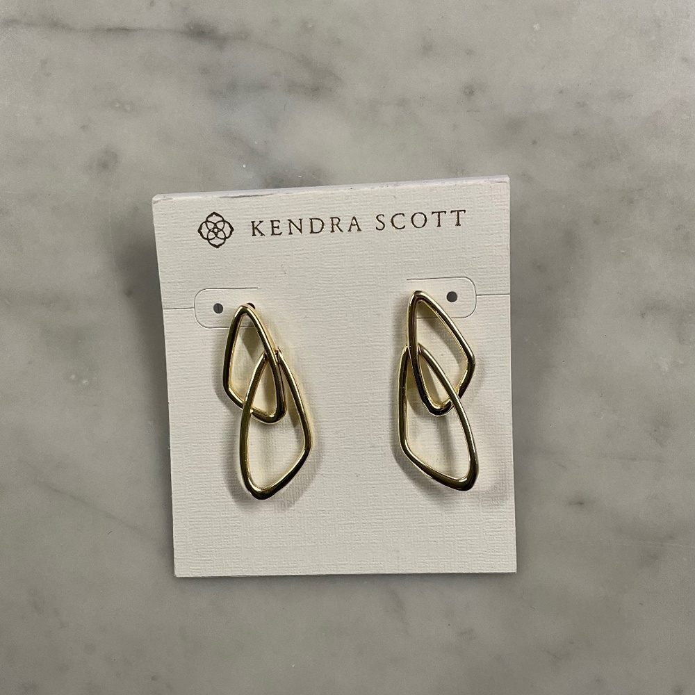 Kendra Scott Earrings Gold Drop Earrings, new w/o tags